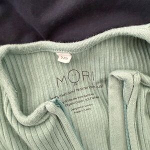 MORI - NWOT Ribbed Footie in Sage/light green (3-6M)